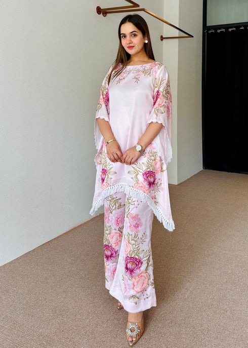 Pink Festive Kaftaan Set